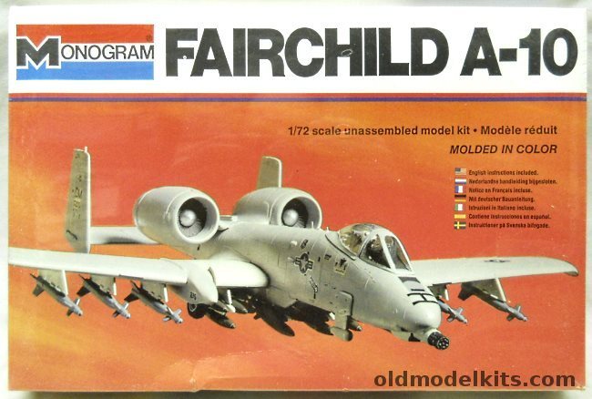 Monogram 1/72 Fairchild A-10A Thunderbolt II Warthog, 5405 plastic model kit